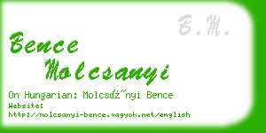 bence molcsanyi business card